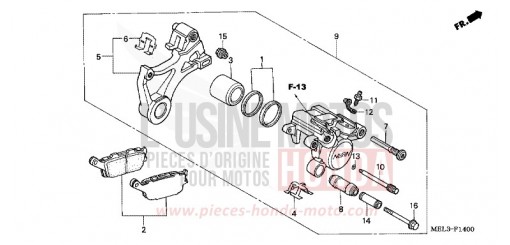 PINZA FRENO POSTERIORE (CBR1000RR4/5) CBR1000RR4 di 2004
